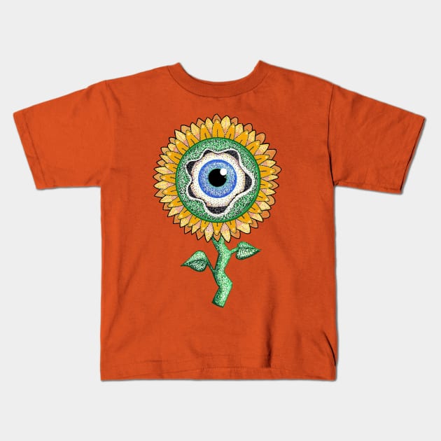 Sunflower Kids T-Shirt by Zenferren